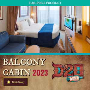 D20 Cruise Ticket Balcony Cabin Full 2023