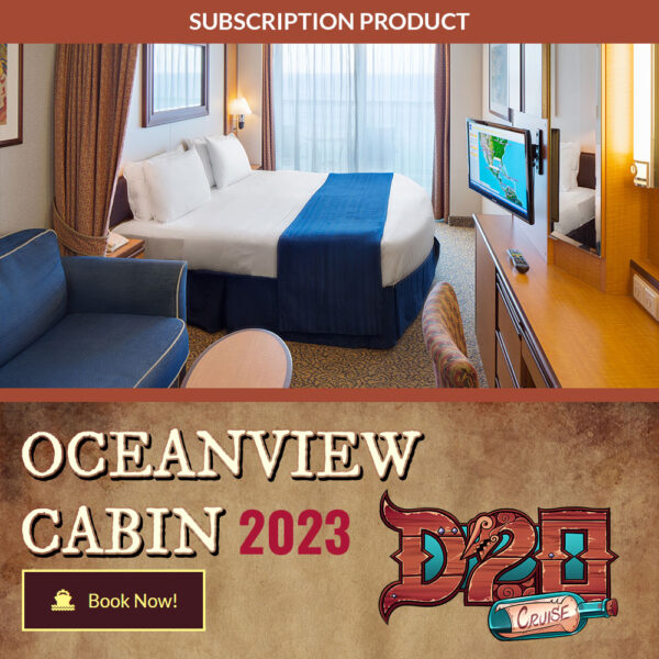 D20 Cruise Ticket Oceanview Cabin Subscription 2023