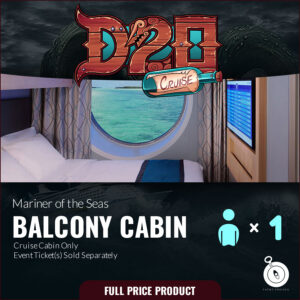 D20 Cruise 2024 Balcony Cabin 1 Guest