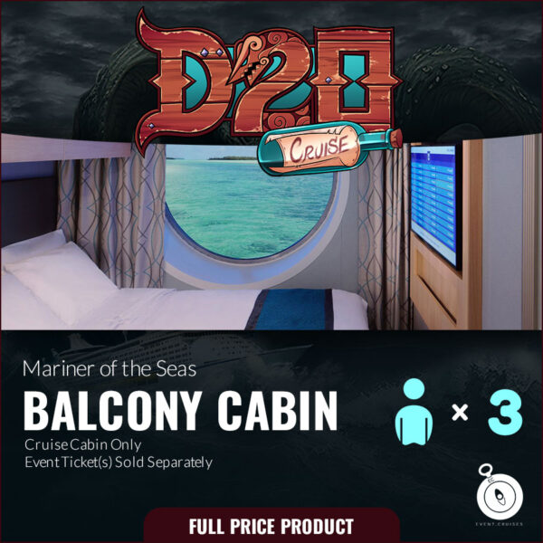D20 Cruise 2024 Balcony Cabin 3 Guest