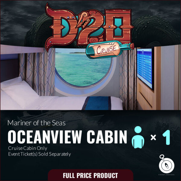 D20 Cruise 2024 Oceanview Cabin 1 Guest