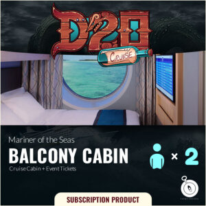 D20 Cruise 2024 Oceanview Cabin 2 Guest - Subscription