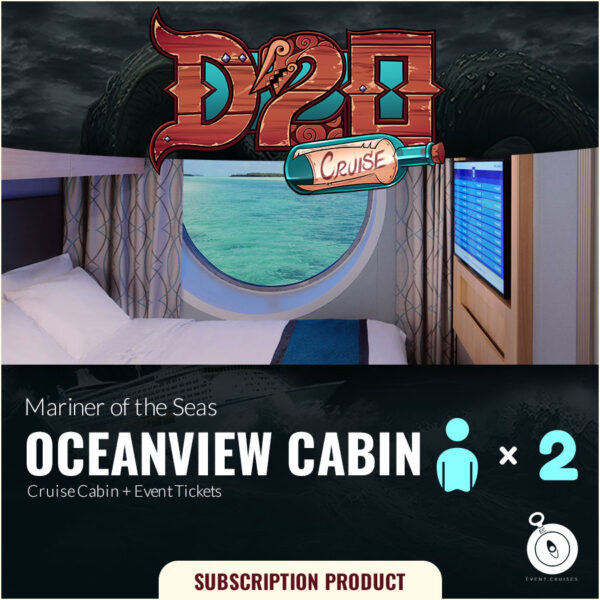 D20 Cruise 2024 Oceanview Cabin 2 Guest - Subscription