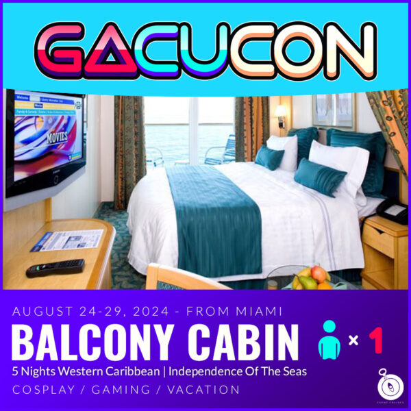 Gacucon 2024 - Balcony Cabin - Game Cruise Ticket