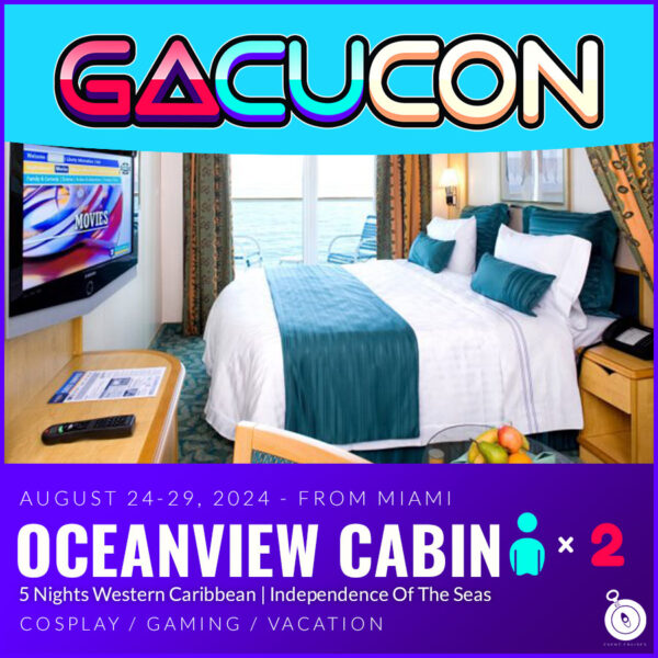 Gacucon 2024 - Oceanview Cabin - Game Cruise Ticket