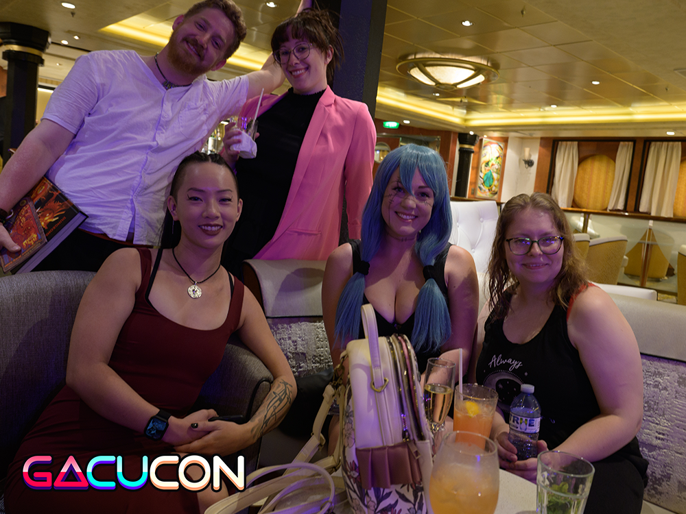 gacucon game cruise adventurers having drink fun cocktails