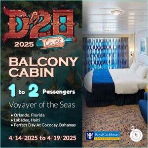 D20 Cruise 2025 Balcony Cabin for 1 to 2 passengers - TTRPG Vacation