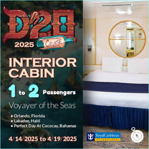 D20 Cruise 2025 Interior Cabin for 1 to 2 passengers - TTRPG Vacation