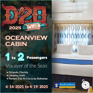 D20 Cruise 2025 Ocean View Cabin for 1 to 2 passengers - TTRPG Vacation