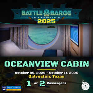 Warhammer 40k - Battle Barge Cruise 2025 - Oceanview Cabin for 1 or 2 guests - Product-Image