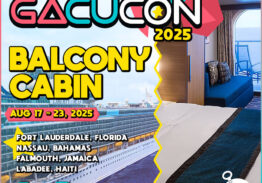 GACUCON – Game Cruise 2025 Balcony Cabin for 1 or 2 Guests