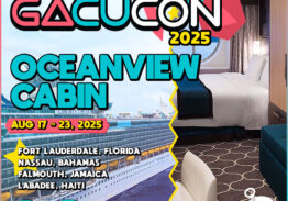 GACUCON – Game Cruise 2025 Ocean View Cabin for 1 or 2 Guests