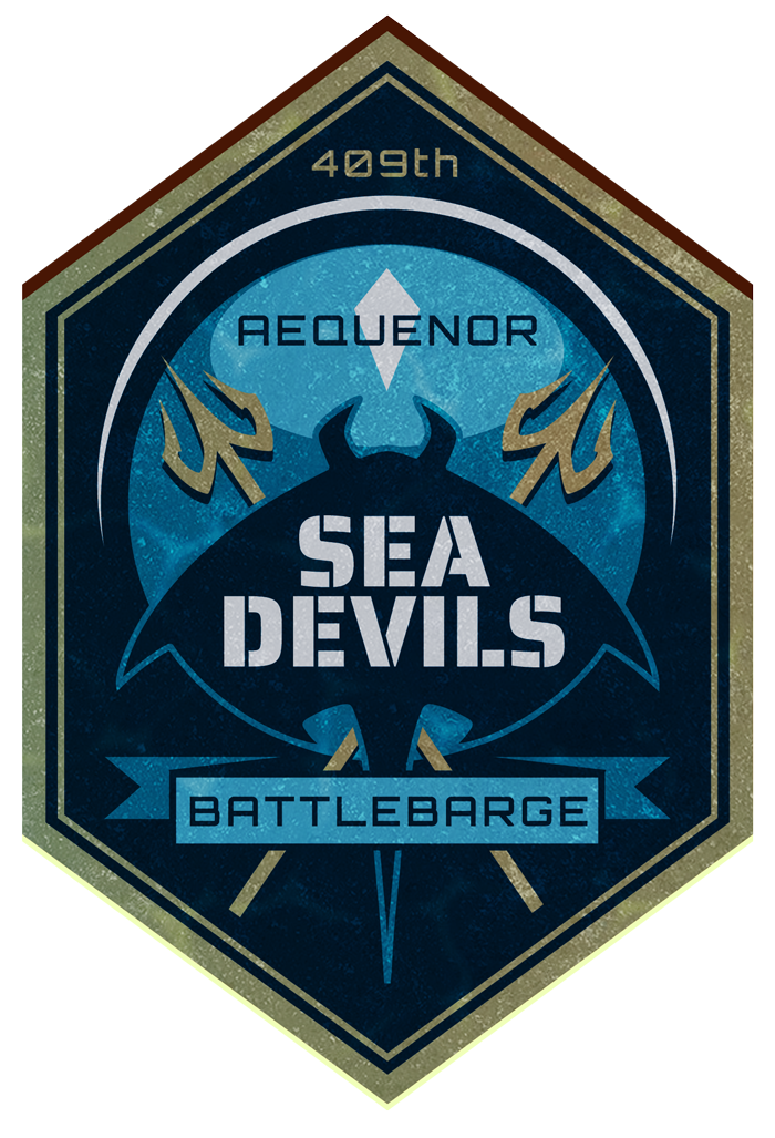 Sea Devils 409th Aequenor Battle Barge Cruise Campaign 40K wargaming
